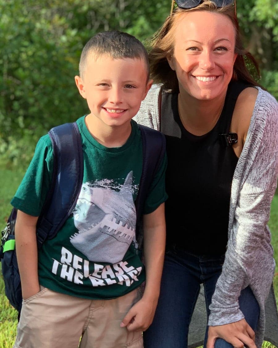 Meg, owner of Arrowhead Explorers, with her son